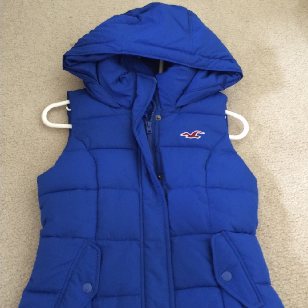 NWOT Blue puffy vest from Hollister